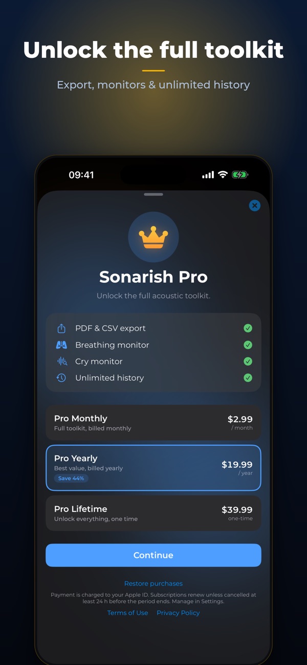 The full toolkit — sonarish screenshot