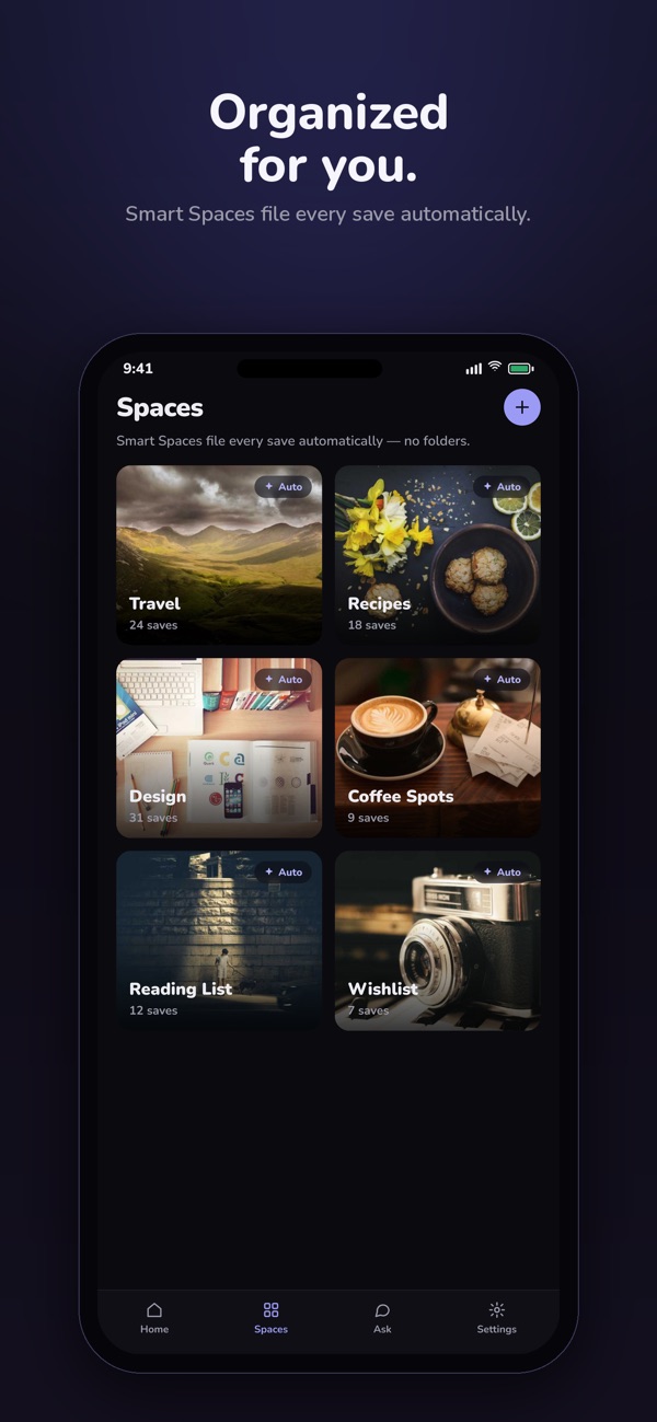Organized for you — stashio screenshot