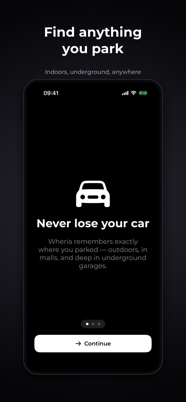 Never lose your car — wheria screenshot