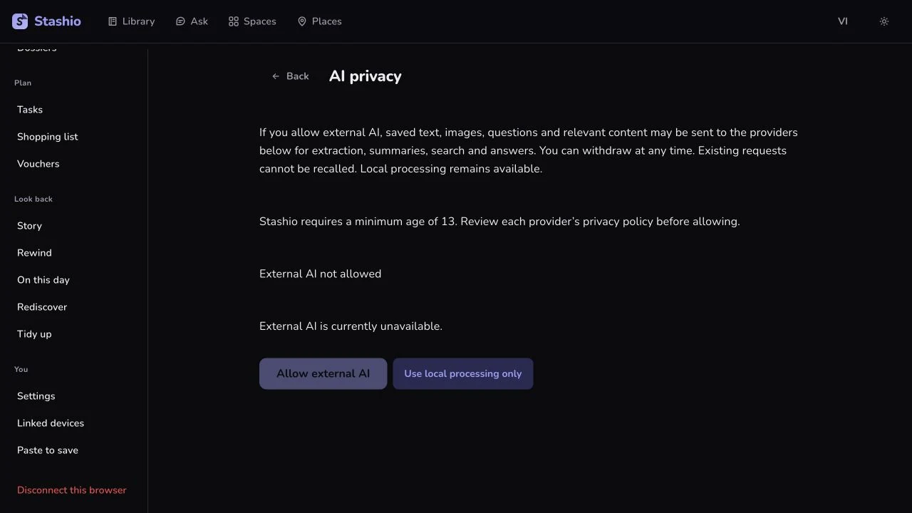 Choose your AI consent