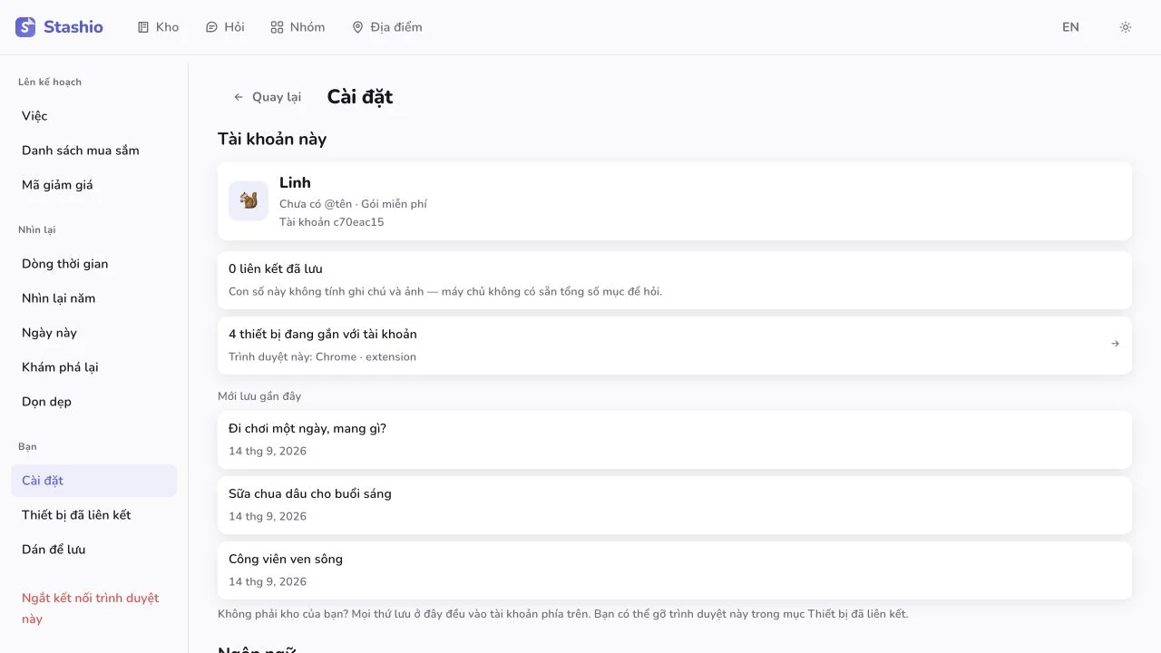 Chọn giao diện sáng hoặc tối